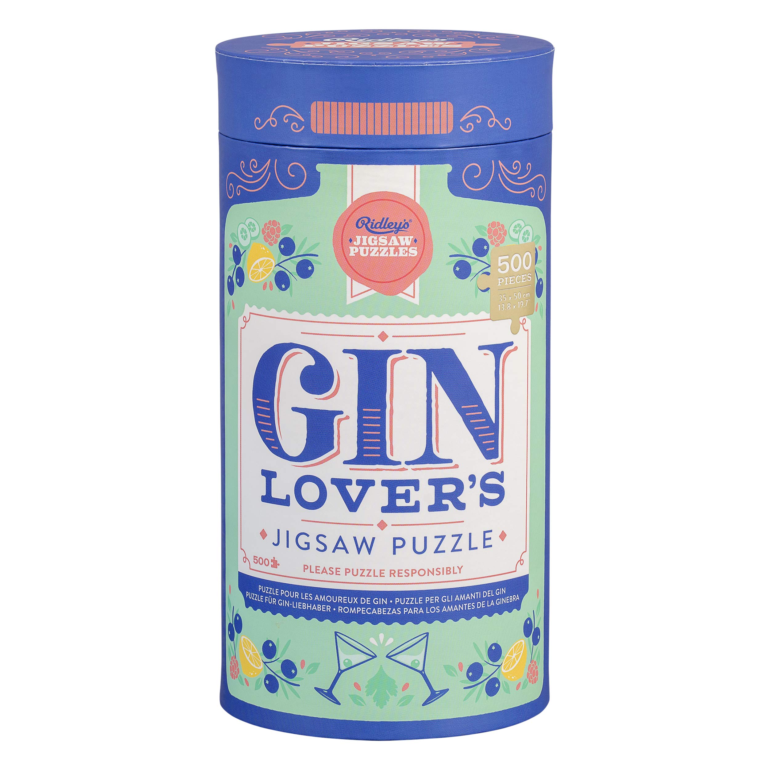 Amazon.com: Ridley's Gin Lover's 500-Piece Jigsaw Puzzle